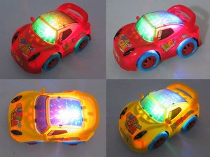 English mark cartoon sedan 3D flash mini Battery Operated toys Vehicle