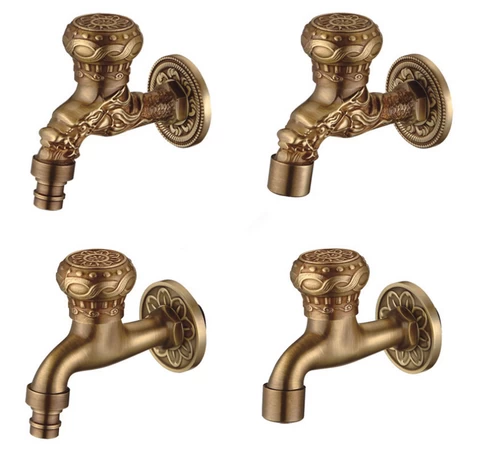 English style Antique brass faucet decorative garden taps