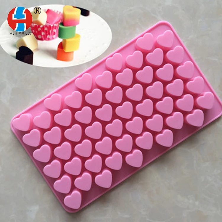 Environmentally friendly silicone heart-shaped chocolate mold & cake mold and ice lattice mold and baking tool