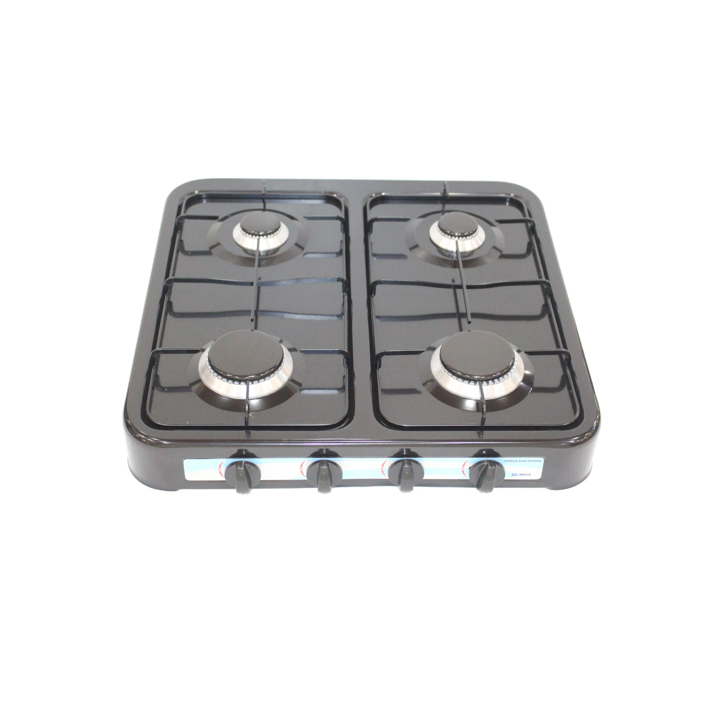 Euro style 4 burners electric ignition portable gas stove with cooktop cover
