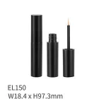 Eye Liner Packaging Bottle Container Mascara Makeup 20mm Diameter Empty Silver Eyeliner Cosmetic Tube 10ml with Brush Applicator