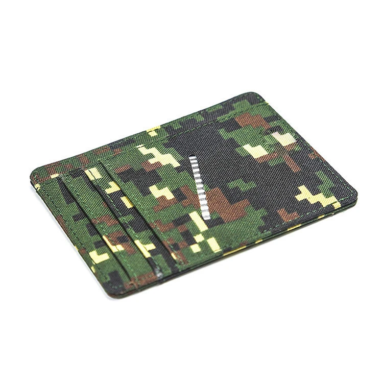 Factory Camo army style eco-friendly long term canvas wallet fabric card holder