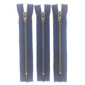 Factory cheap price #4 Antique brass Metal zipper YG Puller Jeans Back Zipper for Pants on sale