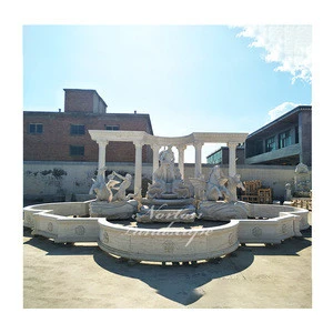 Factory Custom Outdoor Garden Square Decoration Stone Water Fountains Large Marble Best Wishing Fountain
