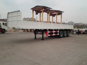 Factory Direct 40ft 3 Axles Flatbed Semi Trailer Side Wall Flatbed Trailer for Efficient Cargo Transportation