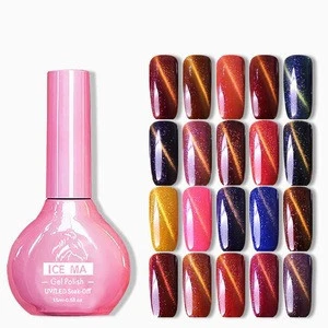 Factory High Quality Private Label 3D Cat Eye Gel Nail Polish top cat base coat