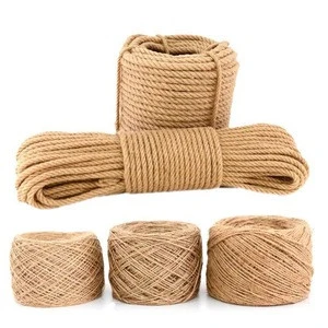 Factory Price 3 Strand Twisted Jute Sisal Rope Nature Fiber Jute Twine 4 Ply Twisted Jute Twine Rope for Craft Garden Household