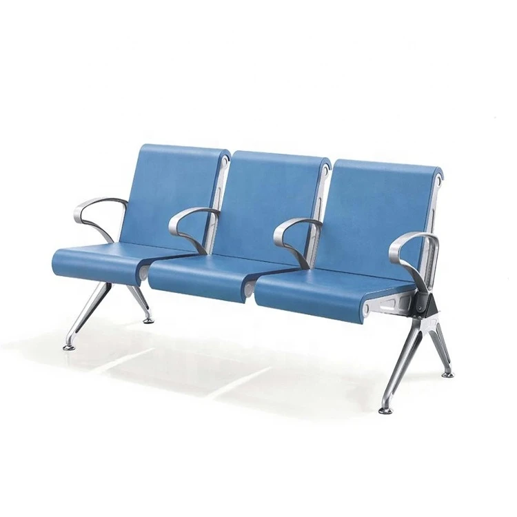 Factory price bank chairs 3-seater Hospital PU waiting chair Airport bench chair seat Airport seat