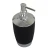 Import Factory Price Eco-friendly House ware Black White Plastic Bathroom Accessories Set with Dishwashing Dispenser Toilet Brush from China