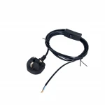 Factory Price UK Plug Power Extension Cord with 3a fuse On/Off  Inline Switch for Table Light Lamp Black cord 1.8m
