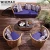 Import Factory Rattan Outdoor Dining Table Set Patio Outdoor Rattan Wicker Furniture Sets Waterproof Hotel Project Outdoor Furniture from China