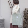 Factory Simple Style Custom Logo Soft Foldable Girl Used Velvet Canvas Cotton Tote Bag