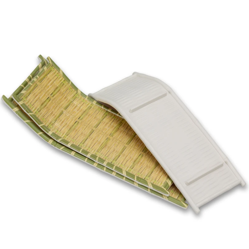 Factory wholesale Melamine bamboo weaving creative plate Plastic sushi plate Irregular plate