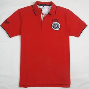fading brand red contrast collar mens polo shirt apparel