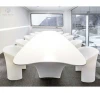 Fantastic unusual shape design acrylic solid surface meeting table