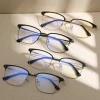 FANXUN 2427 New beta titanium semi-titanium frames Business eyebrow optical frames