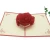 Import Fashion 3D Rose Valentine&#39;s Day gift special custom logo invotion greeting card from China