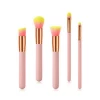 Fashion Quality Personal Care Foundation Pink Yellow Cosmetics Makeup Tools 5pcs Powder Brush