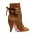 Import Fashion Winter Brown Suede Leather Chunky High Heels Ankle Boots For Women from China
