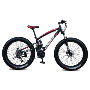 Fat 21 speed full suspension mountain snow bike with big fat tyre/mountain bicycle