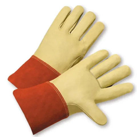 Fire Resistant Heat Heavy Duty Grip Welder Gloves MIG Tig Goatskin