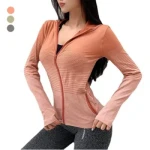 Fitness Wear Womens Clothings Gym Activewear Autumn and Winter Yoga Jacket High Quality Hoodie Zipper Running Sport Jacket