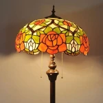 Floor Standing Lamp Tiffany Style Roses Reading Floor Lamp 67 In