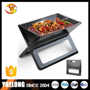 Foldable hibachi portable X shape bbq grill for camping