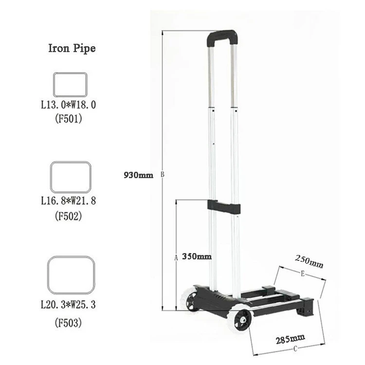 Foldable luggage cart shopping trolley telescopic  handle