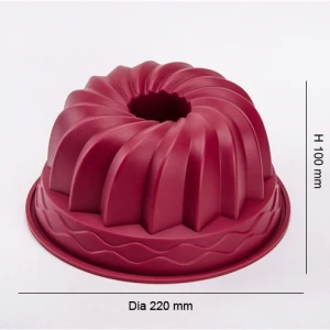 Food grade silicone cake baking pan professional non-stick bundt fluted chiffon silicone cake mould