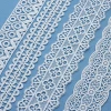 Free Sample White Border Guipure Lace Trim Polyester Milk Fiber Embroidery Lace Trim For Clothing