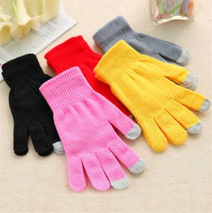 Free Shipping by DHL/FEDEX Solid colo Girl Female Winter Warm Touch Screen Gloves