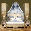 French style solid wood beautiful  bedroom furniture, royal hand carved elegant bedroom set