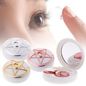 FreshLady Circle Contact Lens Travel Portable Case Storage Container Kit Round Shape contact lenses case