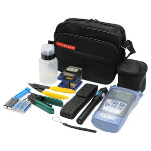 FTTH network product optical product Fiber optic tool kit with power meter visual fault locator cleaver stripper
