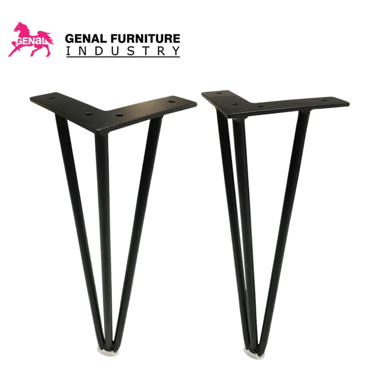 Furniture parts vintage coffee table wholesale black hair pin table  legs