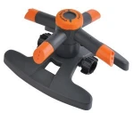 Garden Hose Plastic 4-Arm Irrigation Sprinkler with Sled Base