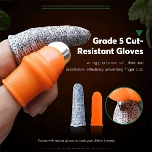 Gardening Fruit Vegetable Picking Silicon Gloves Protection Finger Harvesting Tool Thumb Knife