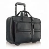 Genuine Leather rolling laptop case travel luggage cover for men business trip