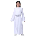Girl SW Princess Leia Cosplay With Wig Kids Halloween Carnival Party Costumes