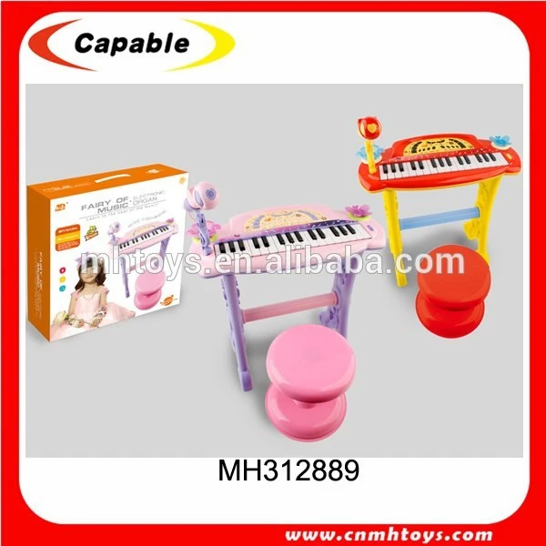 Girls musical instrument toy pink mini electronic organ