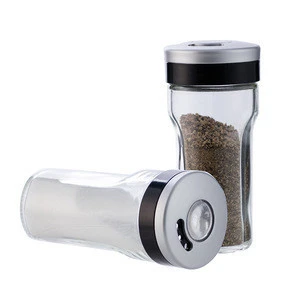 Glass Spice Jars/Bottles, 3 Oz Spice Containers BPA free with Magnifying Lid, Seasoning Shakers