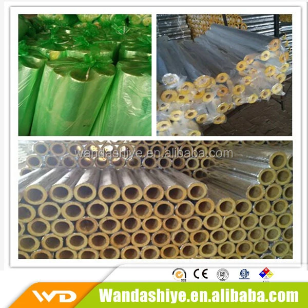 Glass/fiberglass wool thermal insulation pipe/tube as building material