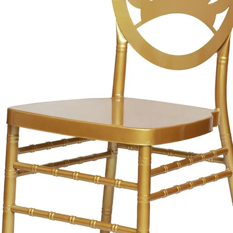 Gold paint stacking banquet chair hotel wedding decorations event party phoenix chair