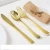 Gold Plastic Silverware Set, Heavyweight Gold Cutlery, Disposable Gold Flatware sets. Golden utensils for wedding 300pieces