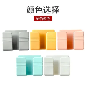 Good quality Punch-free wall mounted storage rack wall-mounted phone holder bedside air conditioner household charger organizer