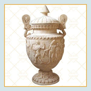 Greek Urn Stone Garden Flower Cast Pot Yard Planter Decor Plant Pot in Limestone