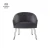 Import grey accent velvet fabric chair with metal leg dining room hotel upholstered customized modern from China