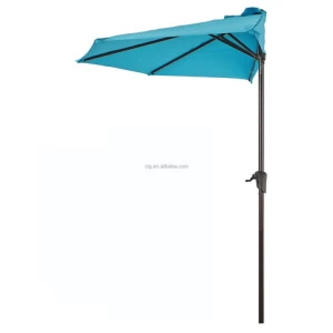 Half Round commercial Windproof and waterproof Patio Umbrella with Easy Crank
