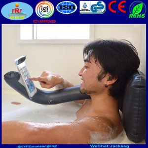 Hands Free Inflatable phone holder Bath pillow, Hold phone in bathtub Inflatable bath pillow